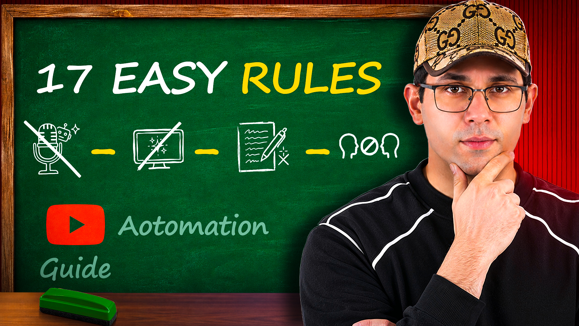 YouTube thumbnail - 17 Easy Rules automation guide